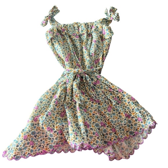 Emile Et Ida Girls Green Floral Tie Jumper in size 3 - Picture 4 of 7